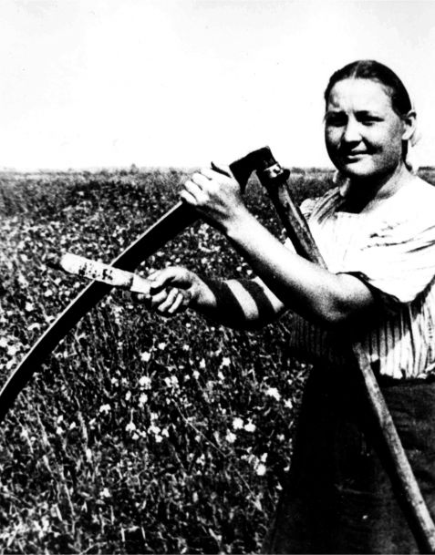 На косовице, колхоз «Ирек», 1945 г.