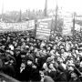 Митинг в честь Победы над Германией на Уфимском паровозоремонтном заводе, 9 мая 1945 г.