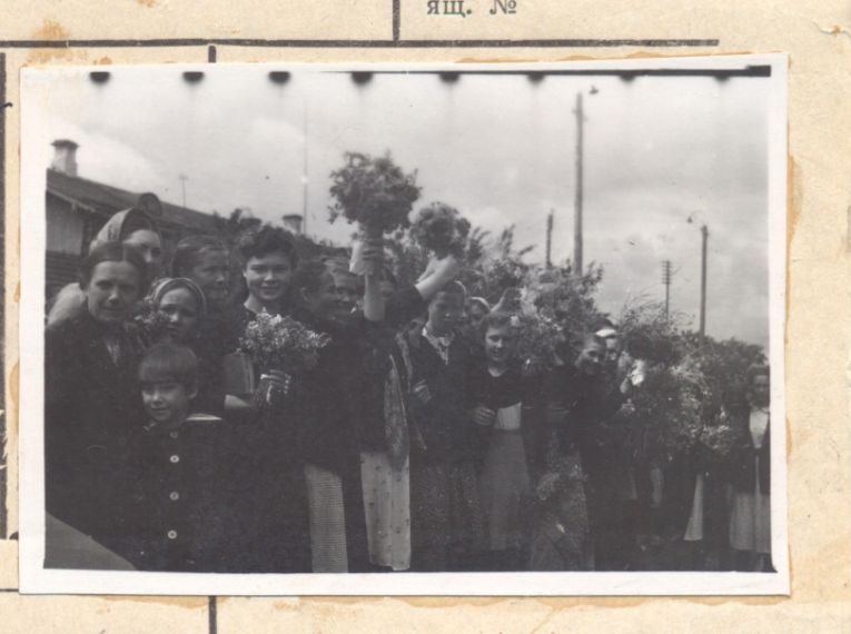 Встреча победителей на станции Уфа, 1945 г.